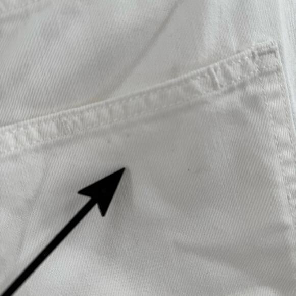 Paige Denim Aideen Skirt SZ 30 White Jean Cotton Lyocell Distress Raw Hem Button - Picture 8 of 16